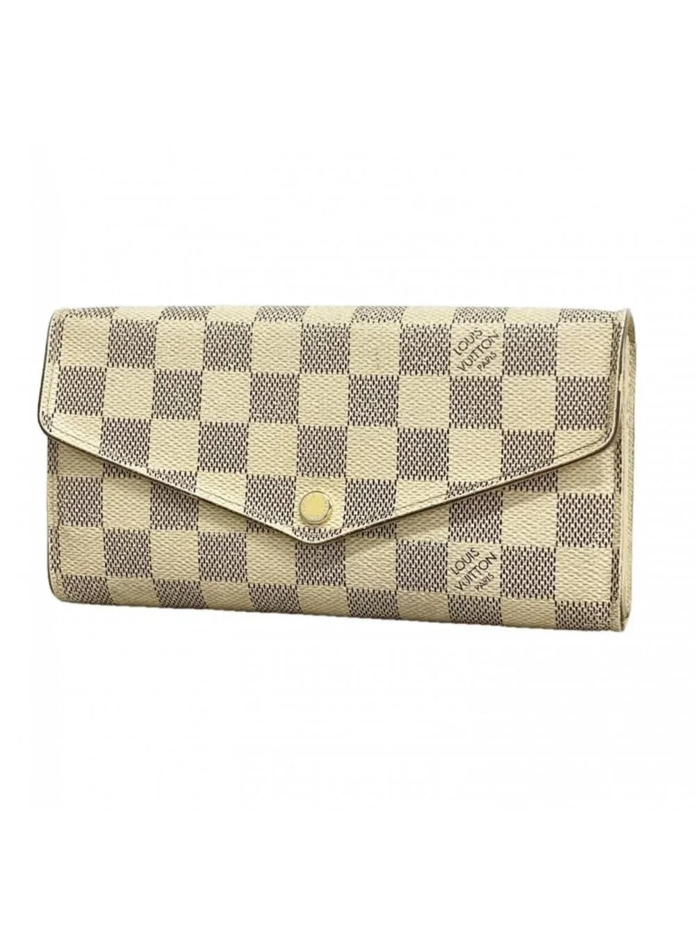 Louis Vuitton Wallet Damier Azur Portefeuille Sarah White